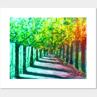 Autumn Path of Color Impressionism Posters and Art